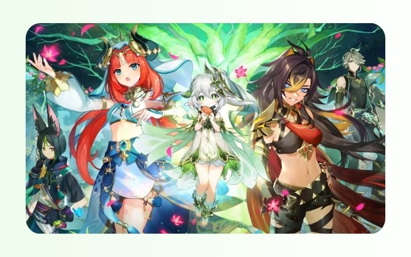 do hoa the gioi mo ruc ro trong game mobile hay genshin impact