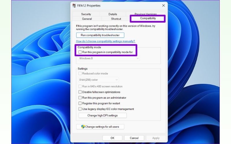 kich hoat compatibility mode de chay game pc tuoi tho tren windows 10 11