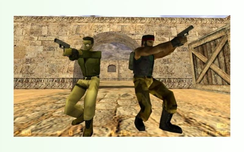 Giao diện quen thuộc của các tựa game bắn súng PC thời kỳ đầu. giao diện game bắn súng ngày xưa trên pc quen thuộc tại các quán net