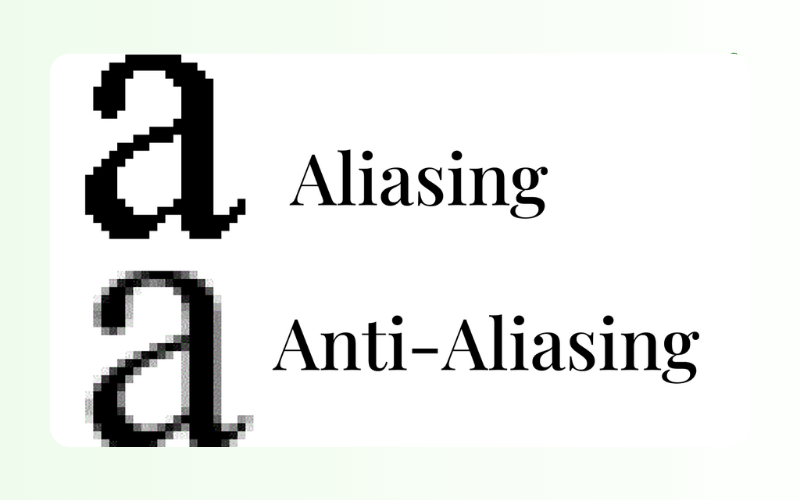So sánh chi tiết hình ảnh răng cưa và công nghệ khử răng cưa anti aliasing