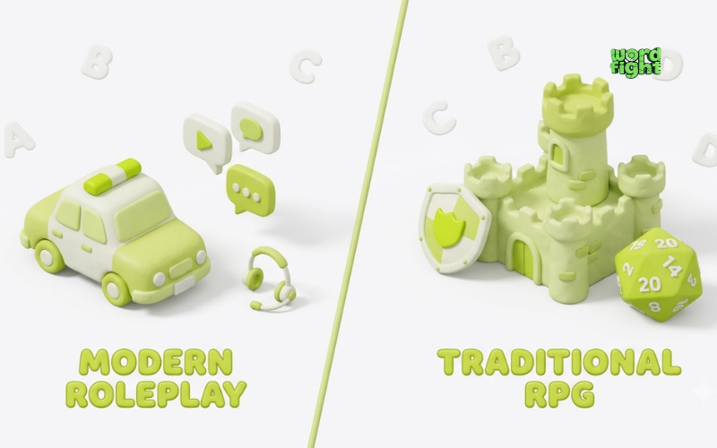 phân biệt game roleplay diễn xuất và trò chơi nhập vai rpg