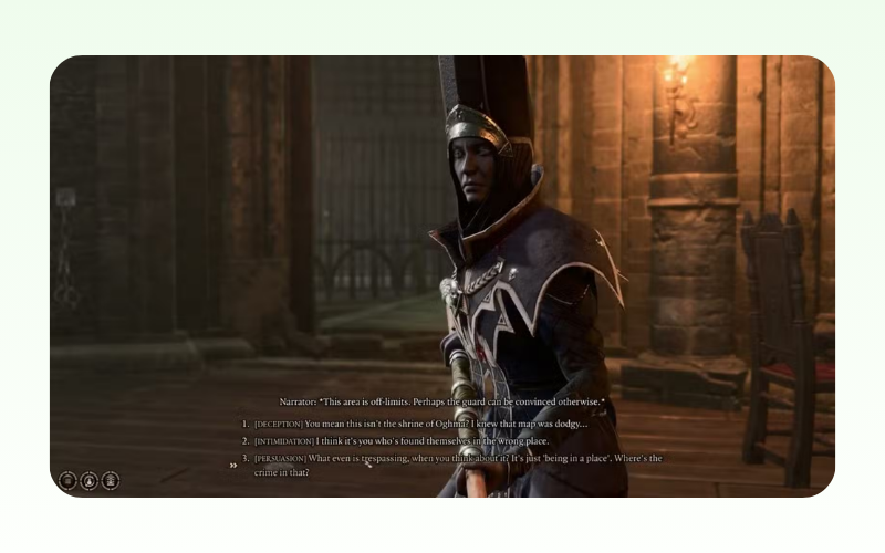 giao diện chiến đấu và hội thoại đỉnh cao trong game rpg pc baldur gate 3