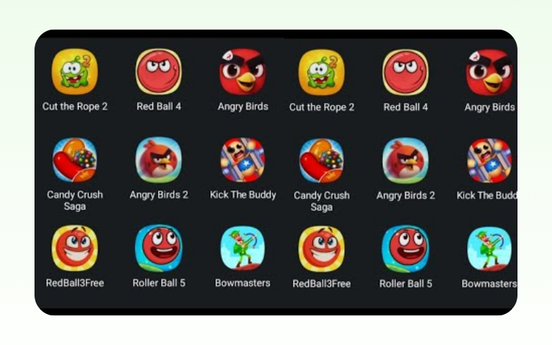 các tựa game casual kinh điển như candy crush angry birds plants vs zombies